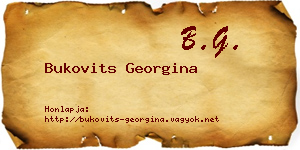 Bukovits Georgina névjegykártya