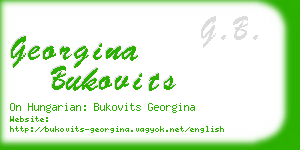 georgina bukovits business card